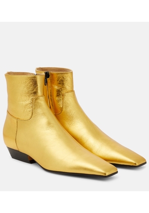 Khaite Marfa metallic leather ankle boots