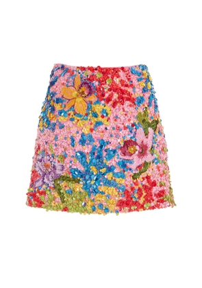 Carolina Herrera - Embellished Mini Skirt - Multi - US 8 - Moda Operandi