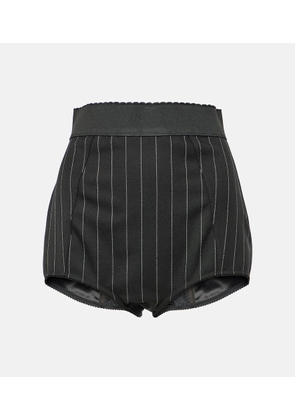 Dolce&Gabbana Pinstripe wool-blend shorts