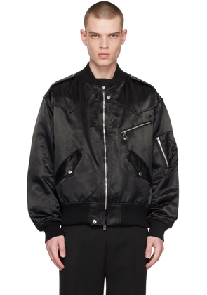 The Letters Black Western Bomber Jacket