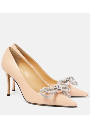 Mach & Mach Double Bow patent leather pumps