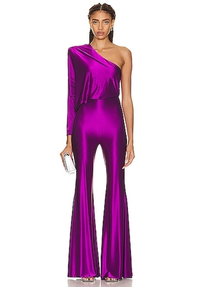 Alexandre Vauthier One Shoulder Jumpsuit in Cyclamen - Purple. Size 40 (also in ).
