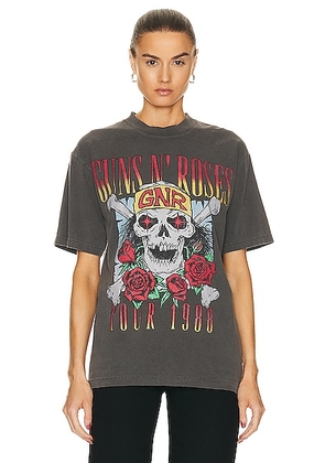 SIXTHREESEVEN Guns N' Roses Welcome to the Jungle T-Shirt in Washed Black - Black. Size S (also in XS).