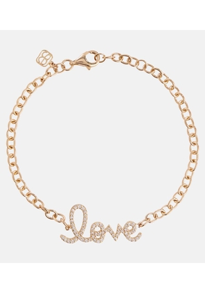 Sydney Evan Love 14kt yellow gold and diamonds chainlink bracelet