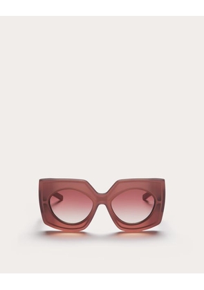 Valentino V - SOUL OVERSIZED SQUARED BUTTERFLY ACETATE FRAME Woman POWDER ROSE 53