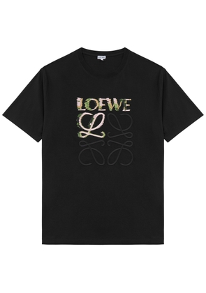 Loewe Logo Cotton T-shirt - Black