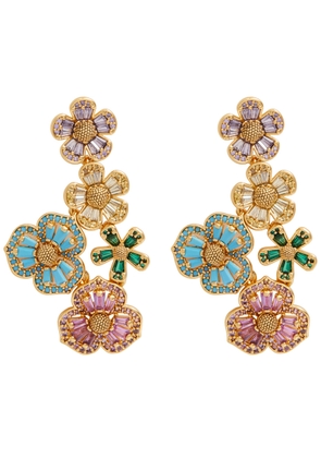Kate Spade New York Fleurette Gold-plated Drop Earrings - Multicoloured