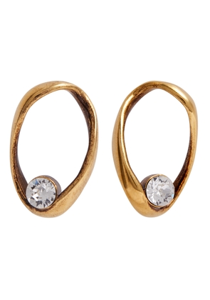 Dries Van Noten Crystal-embellished Drop Earrings - Gold