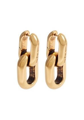 Alexander Mcqueen Peak Chain Hoop Earrings - Gold