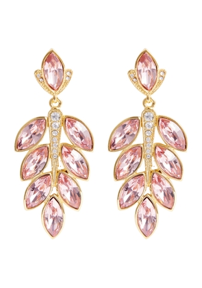 Kenneth Jay Lane Crystal-embellished Drop Earrings - Pink
