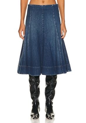 KHAITE Lennox Skirt in Archer - Blue. Size 4 (also in 6).