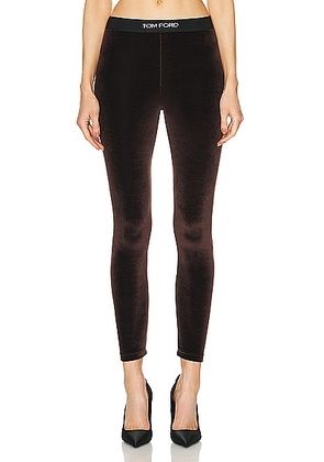 TOM FORD Signature Legging in Chocolate Brown - Chocolate. Size L (also in M, S, XS).