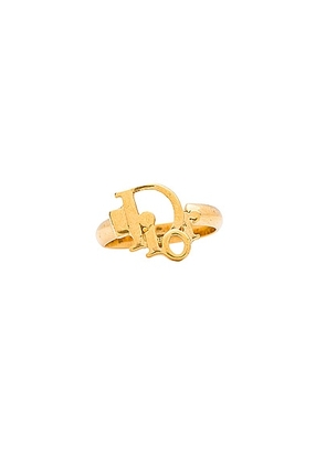 dior Dior Logo Ring in Gold - Metallic Gold. Size all.