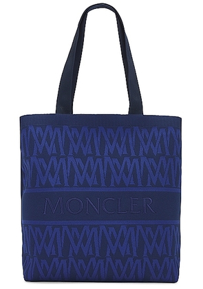 Moncler Knit Tote Bag in Navy - Navy. Size all.
