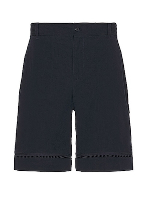 SIMKHAI Dean Shorts in Midnight - Black. Size L (also in M, S, XL).