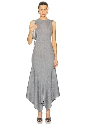 ami Godet Dress in Heather Grey - Grey. Size L (also in M, S, XS).