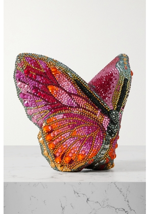 Judith Leiber Couture - Butterfly Fireclipper Crystal-embellished Gold-tone Clutch - Pink - One size