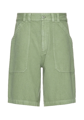 A.P.C. Short Parker in Light Khaki - Green. Size L (also in M, S, XL).