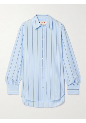 Marni - Oversized Striped Cotton-poplin Shirt - Blue - IT36,IT38,IT40,IT42,IT44,IT46,IT48