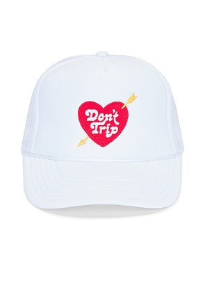 Free & Easy Heart & Arrow Trucker Hat in White.