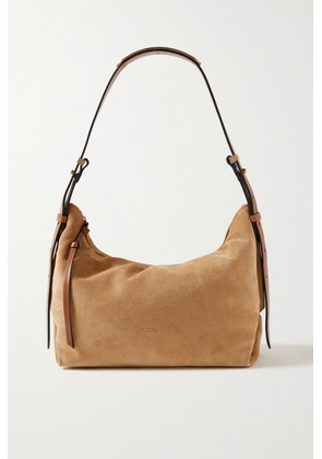 Isabel Marant - Leyden Leather-trimmed Suede Shoulder Bag - Brown - One size