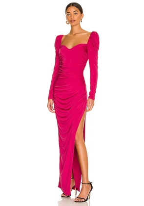 MAJORELLE Sweetheart Gown in Fuchsia. Size S, XXS.
