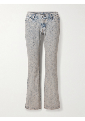 Acne Studios - Denim-jacquard Low-rise Bootcut Jeans - Blue - 23,24,25,26,27,28,29,30,31,32