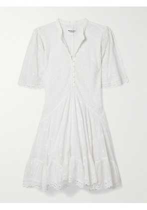 Marant Étoile - Slayae Broderie Anglaise Cotton Mini Dress - White - FR34,FR36,FR38,FR40,FR42,FR44