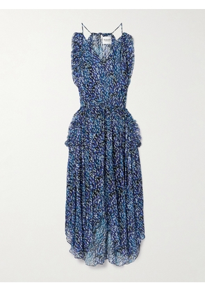 Marant Étoile - Fadelo Printed Crepon Midi Dress - Blue - FR34,FR36,FR38,FR40,FR42,FR44