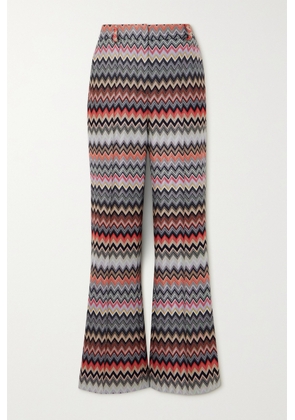 Missoni - Striped Cotton-blend Crochet-knit Flared Pants - Multi - IT36,IT38,IT40,IT42,IT44,IT46,IT48