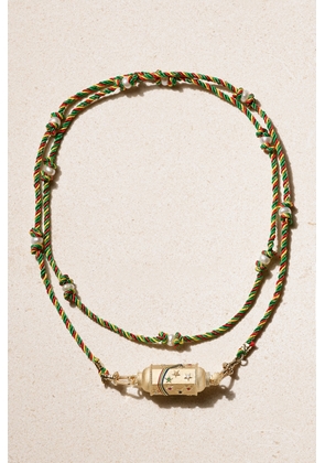 Marie Lichtenberg - Rainbow Star Locket 18-karat Gold, Pearl, Enamel And Multi-stone Cord Necklace - One size