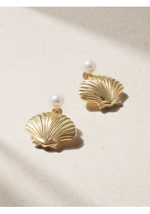 Mateo - Venus 14-karat Gold Pearl Earrings - One size