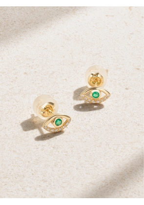 Melissa Joy Manning - Wink 14-karat Recycled Gold, Diamond And Emerald Earrings - One size