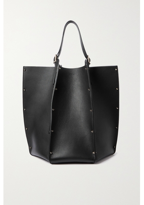 Chloé - Carmela Studded Textured-leather Tote - Black - One size