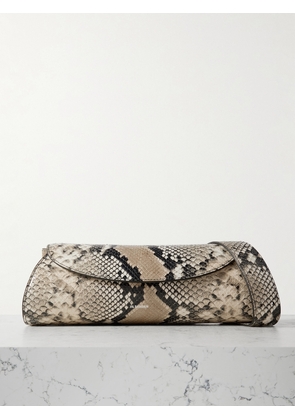 Jil Sander - Snake-effect Leather Shoulder Bag - Brown - One size