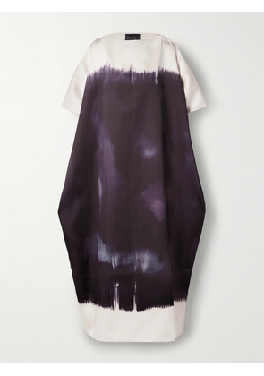 Dima Ayad - Oversized Tie-dyed Satin-twill Gown - Purple - XS/S,M/L,XL/2XL,3XL/4XL