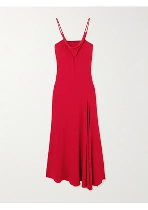 Isabel Marant - Kapri Draped Open-back Crepe Maxi Dress - Red - FR34,FR36,FR38,FR40,FR42,FR44