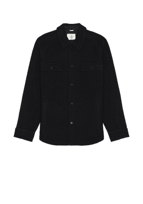 Reigning Champ Wool Overshirt in Black. Size M, S.