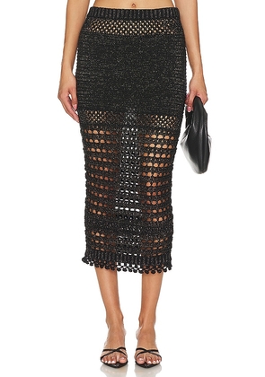 retrofete Raya Skirt in Black. Size M, S, XL, XS, XXS.