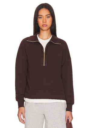 Varley Keller Half Zip Pullover in Brown. Size L, XL, XS.