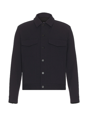 Theory River Neoteric Twill Jacket in Navy. Size S.