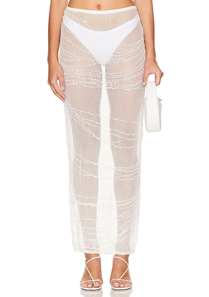SUBSURFACE Death Of Cleopatra Maxi Skirt in White. Size L, S, XS.
