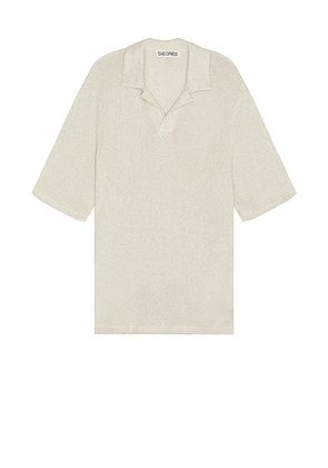 SIEDRES Colin Short Sleeve Polo in Grey. Size M, S, XL/1X.