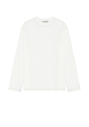 SIEDRES Devon Long Sleeve T-shirt in White. Size M, XL/1X.