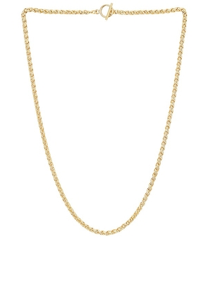 SHASHI Olympia Necklace in Metallic Gold.