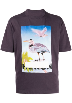 Heron Preston Censored Heron cotton T-shirt - Purple