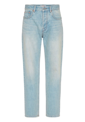 Valentino Garavani VLogo Signature embossed tapered jeans - Blue