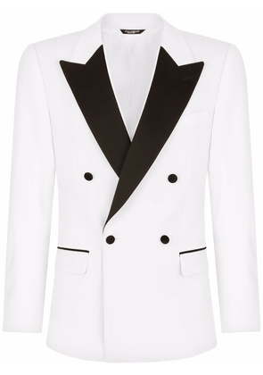 Dolce & Gabbana Sicilia-fit double-breasted tuxedo suit - White