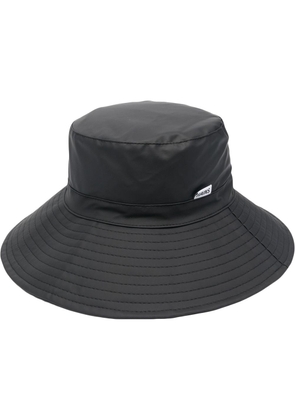Rains logo-patch wide-brim bucket hat - Black