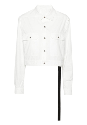 Rick Owens DRKSHDW cut-out cropped shirt - White